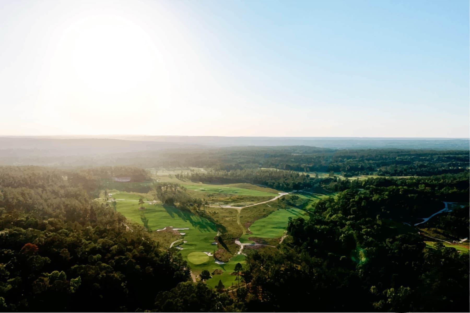 golf on a ridge above the East Texas forest